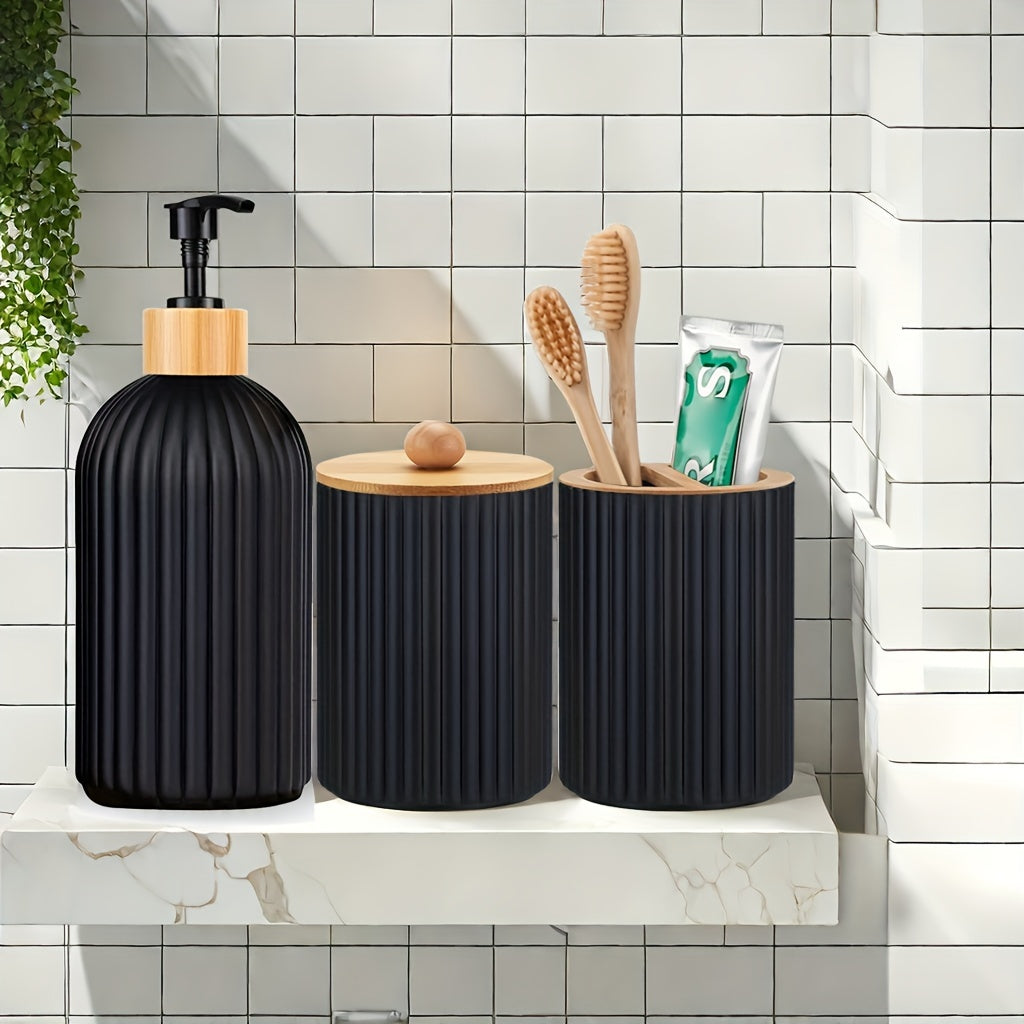3-delige Badkamer Dispenser Set – Praktisch en Stijlvol