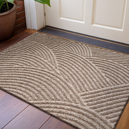 Geometrische Gestreepte Deurmat – Antislip en Absorberend