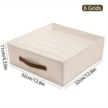 Beige Opvouwbare Lade Organizer met Roségouden Handvatten – Stijlvolle Kastoplossing