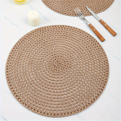 Boho Chic Geweven Jute Onderzetters – 4-delige Set