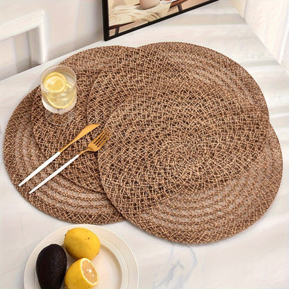 Boho Chic Geweven Jute Onderzetters – 4-delige Set