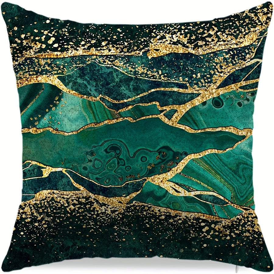 Set van 4 Decoratieve Kussenhoezen – Smaragdgroen