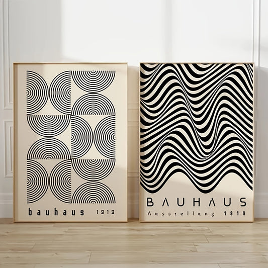 Bauhaus Canvas Set – Vintage & Modern (2 stuks)