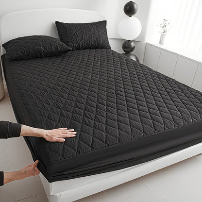 Ultra-Zachte Matrasbeschermer met Geometrisch Ontwerp – Voor Optimaal Slaapcomfort