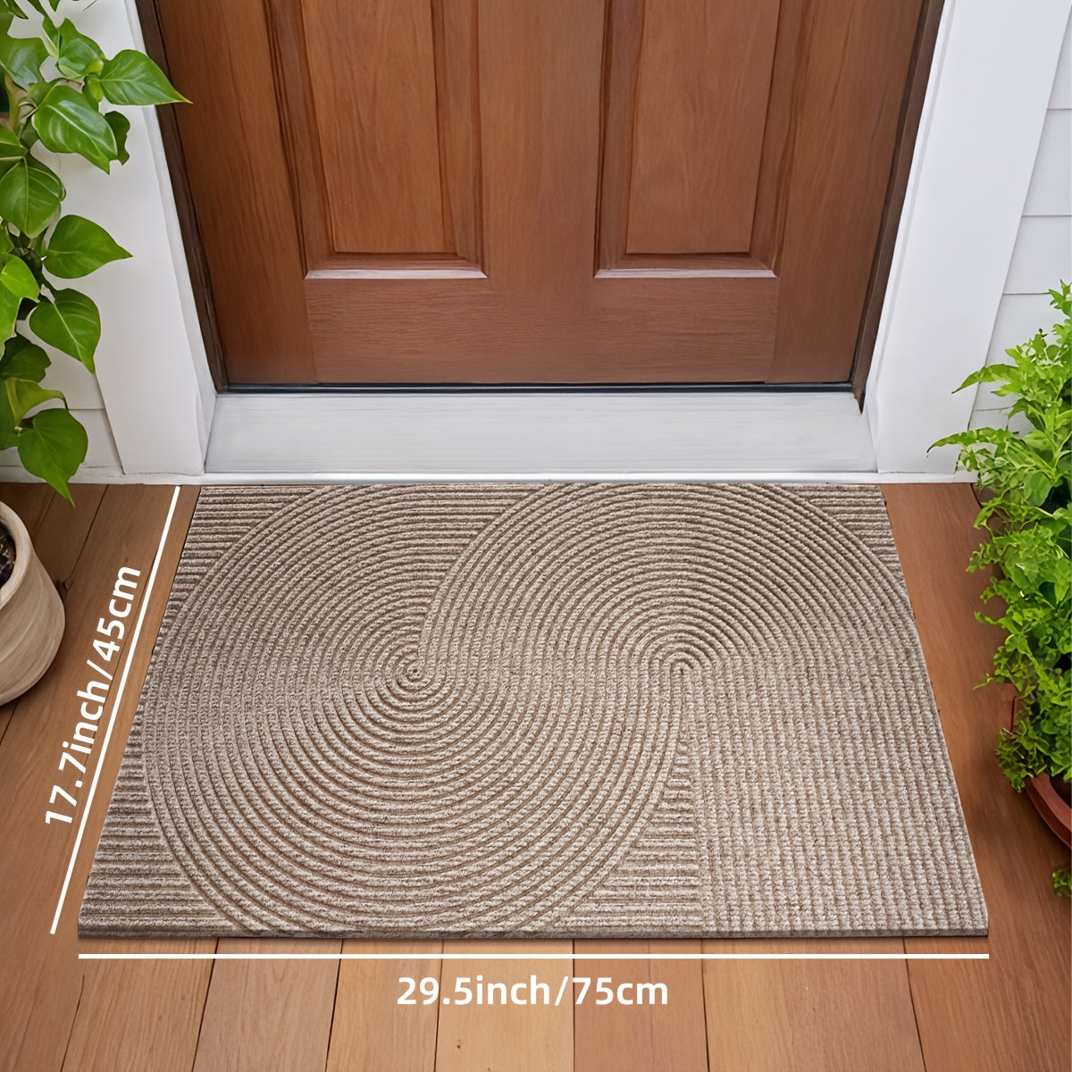 Geometrische Gestreepte Deurmat – Antislip en Absorberend